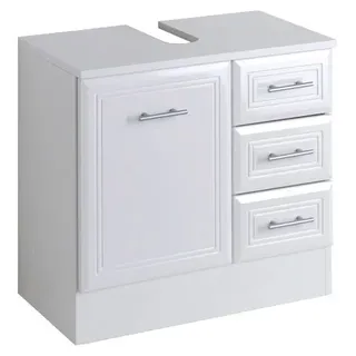 WELLTIME Waschbeckenunterschrank Neapel 3 Schubladen 60 x 56 x 35 cm Weiß
