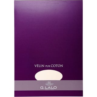 G. Lalo G.Lalo 11800L Schreibblock Vélin de France (50% Hadern, DIN A4, 21 x 29,7 cm, 40 Blatt, 125 g) creme