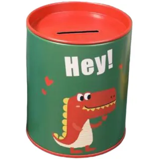 Spardose für Kinder, Einhorn, Original-Spardosen aus Dose mit Deckel, Design: Tiere, günstige Dose für Kinder, kann auch als Bleistiftdose verwendet werden. (Drache Hey!)