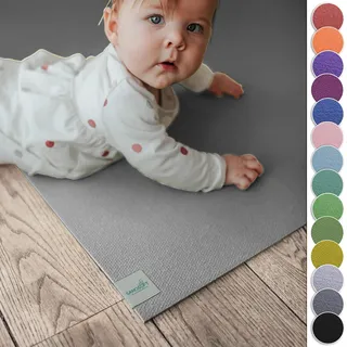 Sanosoft® Krabbelmatte Made in Germany & Öko-Tex - 160cm X 200cm Hellgrau