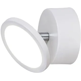 LED Spotleuchte Schienensystem Elsa aus Metall Kunststoff matt weiß Ø9,3cm L:8,6cm - Weiß