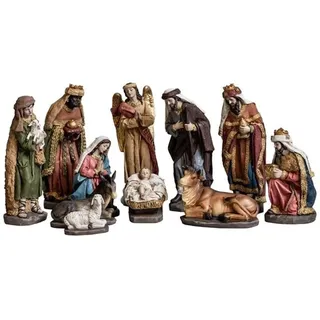 Inmaculada Romero IR Mysterium Geburt Weihnachten 11 Teile 25 cm Krippe Klassisch Figuren Stoff Harz Kind Jesus Jungfrau