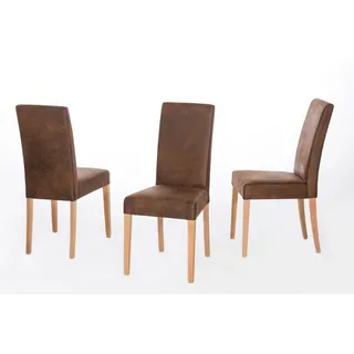 Home Affaire Esszimmerstuhl »Lea, TOPSELLER!« (Set) 2 Stk.strapazierfähiges Material, Gestell aus Massivholz Home affaire grau antik