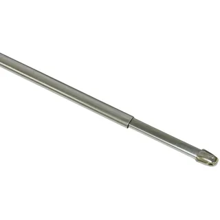 GARDINIA Scheibenstange flachoval 1-läufig Ø 11 mm 40 cm Grau/Silber