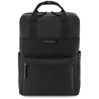 Kapten & Son Rucksack Bergen Small All Black 9 L | Kleiner Rucksack Damen & Herren Schwarz | Tagesrucksack mit 11" Laptopfach | vegan & wasserabweisend