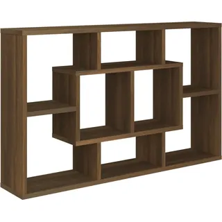 vidaXL Wandregal Braun Eichen-Optik 85x16x52,5 cm Holzwerkstoff - Braun