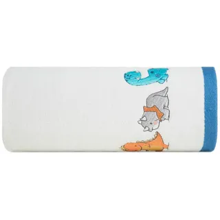 Handtuch Badetuch für Kinder 50x90 cm weiß Dino Oeko-Tex-Zertifikat Baumwolle