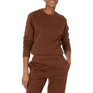 Amazon Essentials Damen Oversize-Reglan-Pullover, Sweatshirt, Dunkelbraun, Größe S