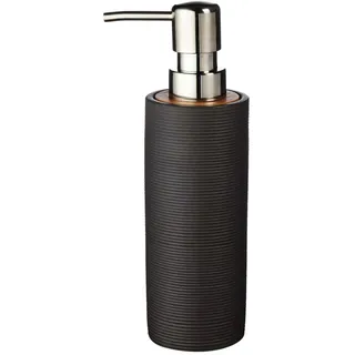 Sadena Seifenspender , Anthrazit , Holz, Metall, Kunststoff , Bambus , Holz , 6x20.5x6 cm , Metallpumpe, Spender problemlos zum Nachfüllen , Badaccessoires, Seifenspender