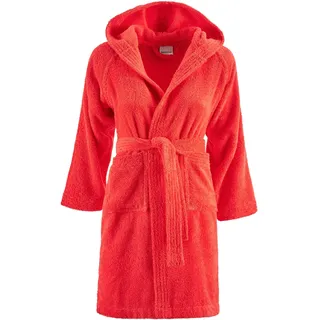 Bassetti Unisex Kinder Accappatoio Bademantel, rot, 6 Jahre