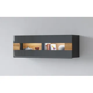 otto home Hängevitrine »Toledo,Breite 131 cm trendige Glasvitrine mit dekorative MDF-Front« Vitrine mit Glasfront, ohne Beleuchtung, viel Stauraum,