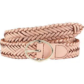 Ledergürtel LASCANA "Hüftgürtel, Flechtgürtel, Anzuggürtel, Hosengürtel, Gürtel", Damen, Gr. 85, rosa (hellrosa), Leder, Fischgratmuster, Flechtoptik, Basic, Gürtel Ledergürtel, aus Leder im klassischen Look für Jeans & Kleider, Topseller