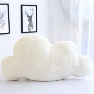 TROYSINC Wolken Kuscheltier Kissen Plüschtier Plüsch Dekoratives Kissen Stoff Plüschkissen Geburtstagsgeschenk für Kinder, Decor Kinderzimmer Zuhause Schlafzimmer (Weiß,60 x 32 cm)