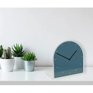 queence Tischuhr »Helene« Tisch, Uhr, modern, geräuschlos, blau