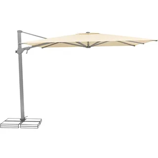 Suncomfort by Glatz Ampelschirm , Ecru , Textil , 300x300 cm , 360° drehbar, höhenverstellbar , Sonnenschutz, Sonnenschirme