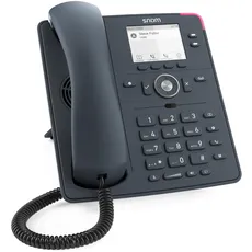 Snom D140 Desk VoIP-Festnetztelefon, Schiefergraues Gehäuse, 2 SIP-IdentitäTen, Energieeffizient (PoE Klasse 1), 2,8' TFT LCD, Graustufenanzeige, 360° Benachrichtigungsanzeige, 6+4 Funktionstasten