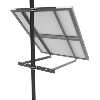 EnjoySolar enjoy solar Aluminium verstellbare Masthalterung mit Neigungswinkel 30° -60° für Duo Solarpanel, Solarmodul, geeignet für Modulbreite 100-680mm (inkl. Schrauben und Muttern)