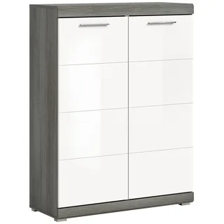 xonox.home Scout 90 x 120 x 37 cm weiß Hochglanz / grau