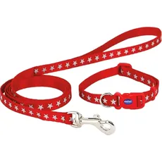 Ancol Hundehalsband und Hundeleine Set Small Bite Reflektierender Stern (Hund, Allgemein), Halsband + Leine