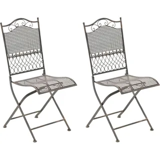 2er Set Gartenstühle Kiran - antik braun - Braun