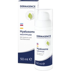 DERMASENCE Hyalusome Nachtpflege, 50 ml - Regenerierende Nachtcreme für die Feuchtigkeitsarme Haut - präventives Anti-Aging - auch als Maske anwendbar - mit Hyaluron und Nachtkerzenöl