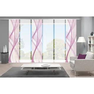Vision Schiebegardine »PACOLIA« Paneelwagen 6 Stk. tlg. SET,SCHIEBEVORHANG,BAMBUS,DIGITALDRUCK, pink