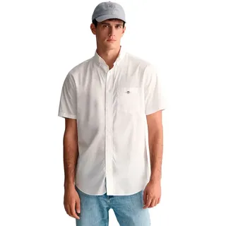Gant Reg Poplin Kurzarmhemd - White - XL