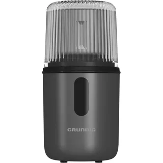 Grundig - CM 7460 Kaffeemühle - 55g Kapazität - 180 Watt Motor, Schlagmahlwerk, 4-fach Edelstahlmesser - Edelstahl-Mahlschale, Kompaktes Design, Ein-Hand-Bedienung - Grau/Schwarz