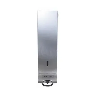 CWS Paradise Stainless Steel Foam Slim Schaumseifenspender, Edelstahl, mit Schnellfüllung "Click-in-Bottle", Für 500 ml - Flaschen