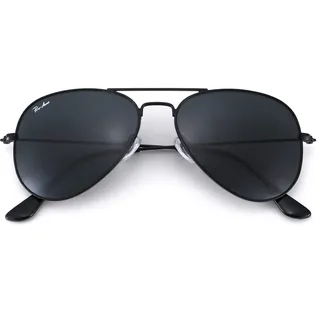 Pro Acme Sonnenbrille Herren Damen Klassische Pilotenbrille Glaslinse Fliegerbrille Unisex Piloten Sonnenbrille (Schwarz Rahmen/Grau Linse)