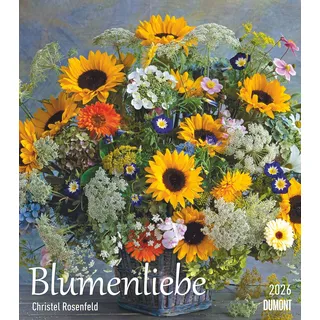 Dumont Kalenderverlag DUMONT Blumenliebe 2026 – Wandkalender 30 x 34 cm, Blumenkalender mit 12 farbenfrohen Fotomotiven für Blumenfreunde: