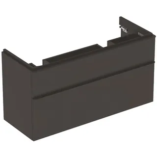 Geberit Waschtischunterschrank 2 Schubladen 118,4 x 61,7 x 47 cm Grau