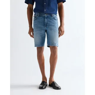 Jeansshorts WRANGLER "Texas", Herren, Gr. 36, N-Gr, harbor_blau, Denim/Jeans, Obermaterial: 99% Baumwolle, 1% Elasthan, Basic, Jeans Jeansshorts