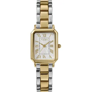 Quarzuhr TIMEX "DRESS", gold (silbergoldfarben), Armbanduhren, Damen, Quarzuhr, Armbanduhr, Damenuhr,Metallarmband,analog