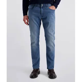 5-Pocket-Jeans PIERRE CARDIN "PC-Denim PC-Lyon", Herren, Gr. 36, Länge 34, blau (light blau used buffies), Denim/Jeans, Obermaterial: 98% Baumwolle, 2% Elasthan, gerade, unten schmal lang, Jeans 5-Pocket-Jeans