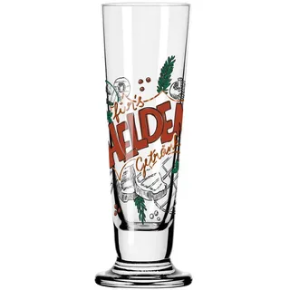 Ritzenhoff Schnapsglas , Grün, Rot, Schwarz, Kupferfarben , Glas , 52 ml , 3.5x11.3x3.5 cm , Fsc, Made in Germany , Gläser, Schnapsgläser & Stamperl