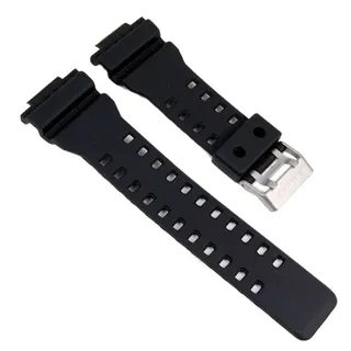 Casio GA-100 Uhrenarmband aus Kunstharz, Schwarz