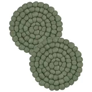 Topfuntersetzer , Grün , Textil , 2 cm , Oeko-Tex® Standard 100 , Gläser, Untersetzer