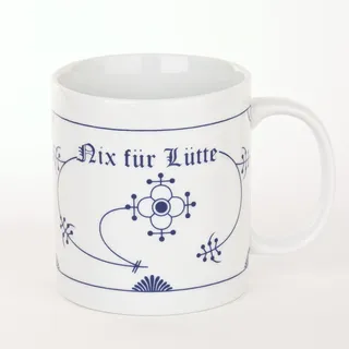 Ocean-Line XXL Becher " Nix für Lütte " Indisch Blau / Strohblume Maxi Pott /Jumbo Tasse 0,5l