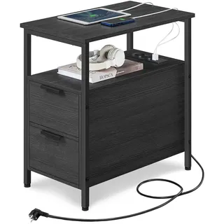 VASAGLE Nachtschrank LET325B22 35 x 35 x 61 cm Schwarz