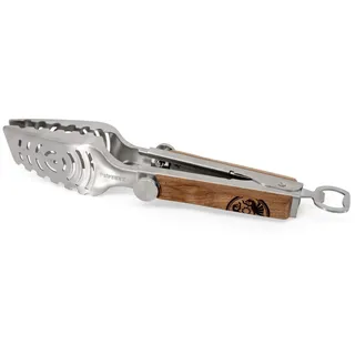 Petromax Grillzange Edelstahl - Teleskopierbar 29-37 cm - Grillbesteck Set | Zange für BBQ Würstchen, Grillgut & Kohle mit Rostheber & Flaschenöffner - Perfektes Vater Geburtstagsgeschenk Grillzubehör