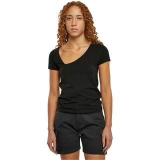 Urban Classics Damen T-Shirt Ladies Organic Asymmetric Neckline Tee Black S