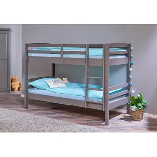 MID.YOU Etagenbett Lavius 90 x 200 cm Kiefer grau