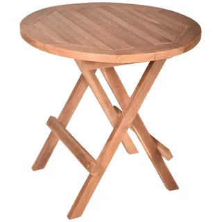 Gardenson Gartenbeistelltisch , Braun , Holz , Teakholz , Hartholz , rund , eckig, X-Form , 50x51x50 cm , gastro- und objekttauglich, klappbar, wetterfest, UV-beständig, einfacher Aufbau , Gartenmöbel, Gartentische, Garten-Beistelltische
