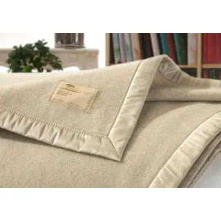 Wohnen & Accessoires Kaschmirdecke, Wolldecke aus 100% Kaschmir Amalfi Creme-beige 150x200cm Seide