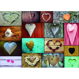 Grafika Puzzle Collage Coeurs - 500 Teile Herz Motiv