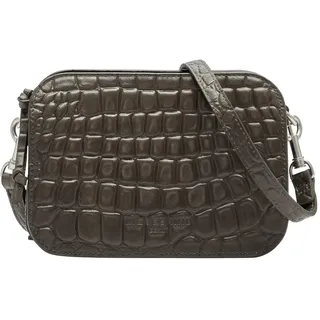 LIEBESKIND Berlin Umhängetasche Luka – Cross-Body Bag aus Leder mit verstellbaren Schulterriemen – kleine Schultertasche, Fächer mit Reißverschluss – Shoulder Bag, 14.5 x 20.5 x 7 cm,Nori Green