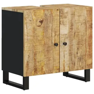 vidaXL Waschbeckenunterschrank Massivholz Mango und Holzwerkstoff - Braun