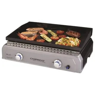 Campingaz Grill L mit Blue Flame, 2 Brennern aus Aluminiumstahl, 6 kW Leistung, Blue Flame-Technologie, tragbarer Tischgrill, großer Grill, antihaftbeschichtet