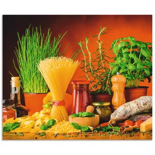 ARTland Küchenrückwand »Mediterranes und italienisches Essen«, Alu Spritzschutz mit Klebeband, einfache Montage